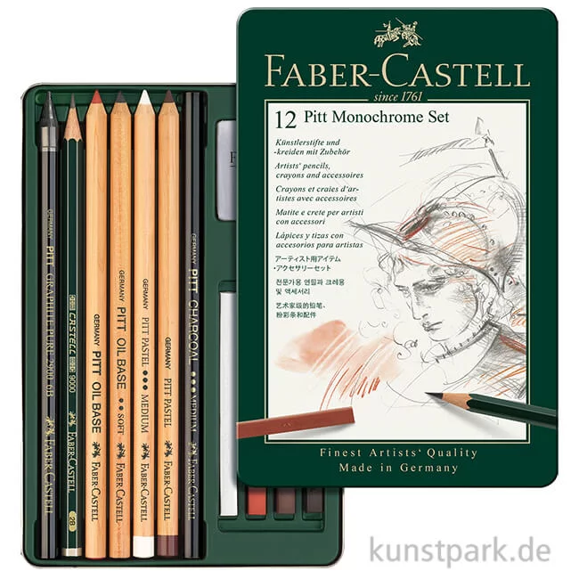Artikelbild 1 des Artikels “Faber-Castell PITT Monochrome Set klein - 12teilig “