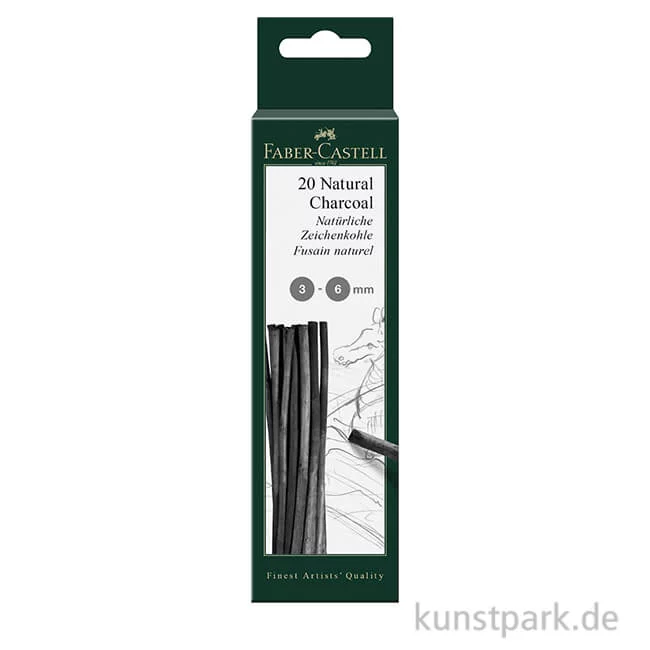 Artikelbild 1 des Artikels “Faber-Castell PITT natürliche Zeichenkohle - Set 3-6 mm“