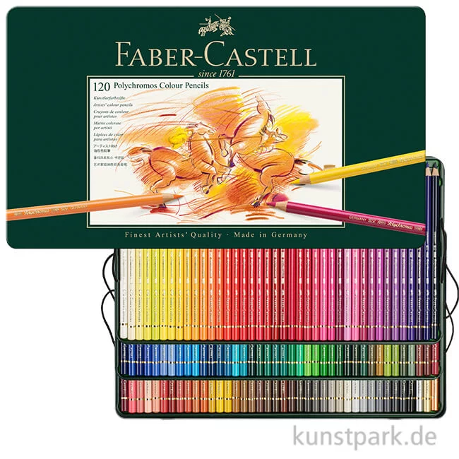 Artikelbild 1 des Artikels “Faber-Castell POLYCHROMOS, 120 Stifte im Metalletui “