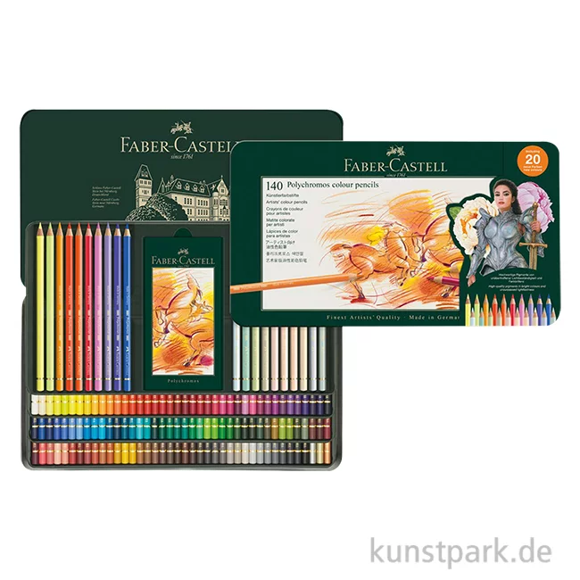 Artikelbild 1 des Artikels “Faber-Castell POLYCHROMOS, 140 Stifte im Metalletui, Komplettset “