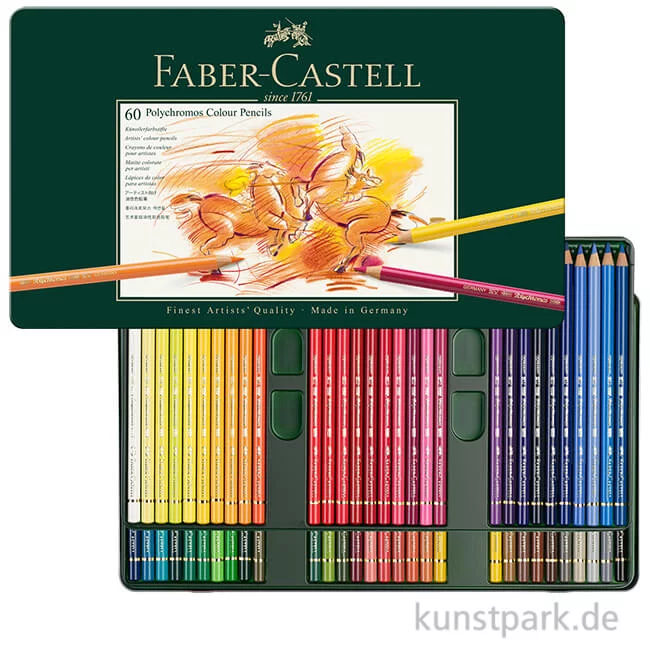 Artikelbild 1 des Artikels “Faber-Castell POLYCHROMOS, 60 Stifte im Metalletui “