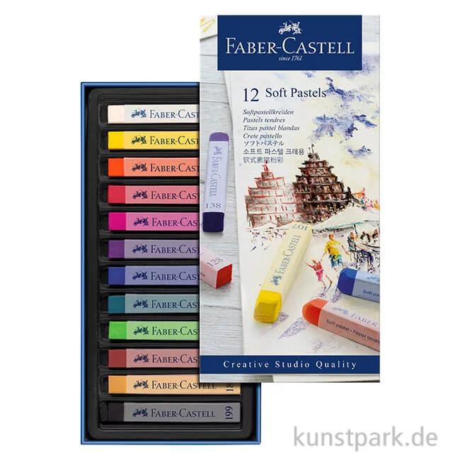 Artikelbild 1 des Artikels “Faber-Castell Softpastellkreiden - 12er Studio-Set “