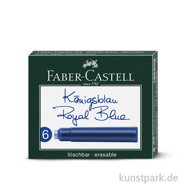 Artikelbild 1 des Artikels “Faber-Castell Tintenpatronen Standard 6 Stück Königsblau“