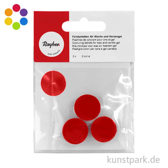 Artikelbild 1 des Artikels “Färbtabletten für Wachs und Kerzen-Gel, 3 Stück “