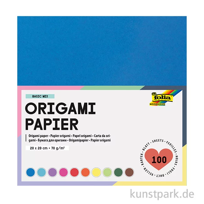 Artikelbild 1 des Artikels “Faltblätter eckig, 100 Blatt, 70g - farbig sortiert “
