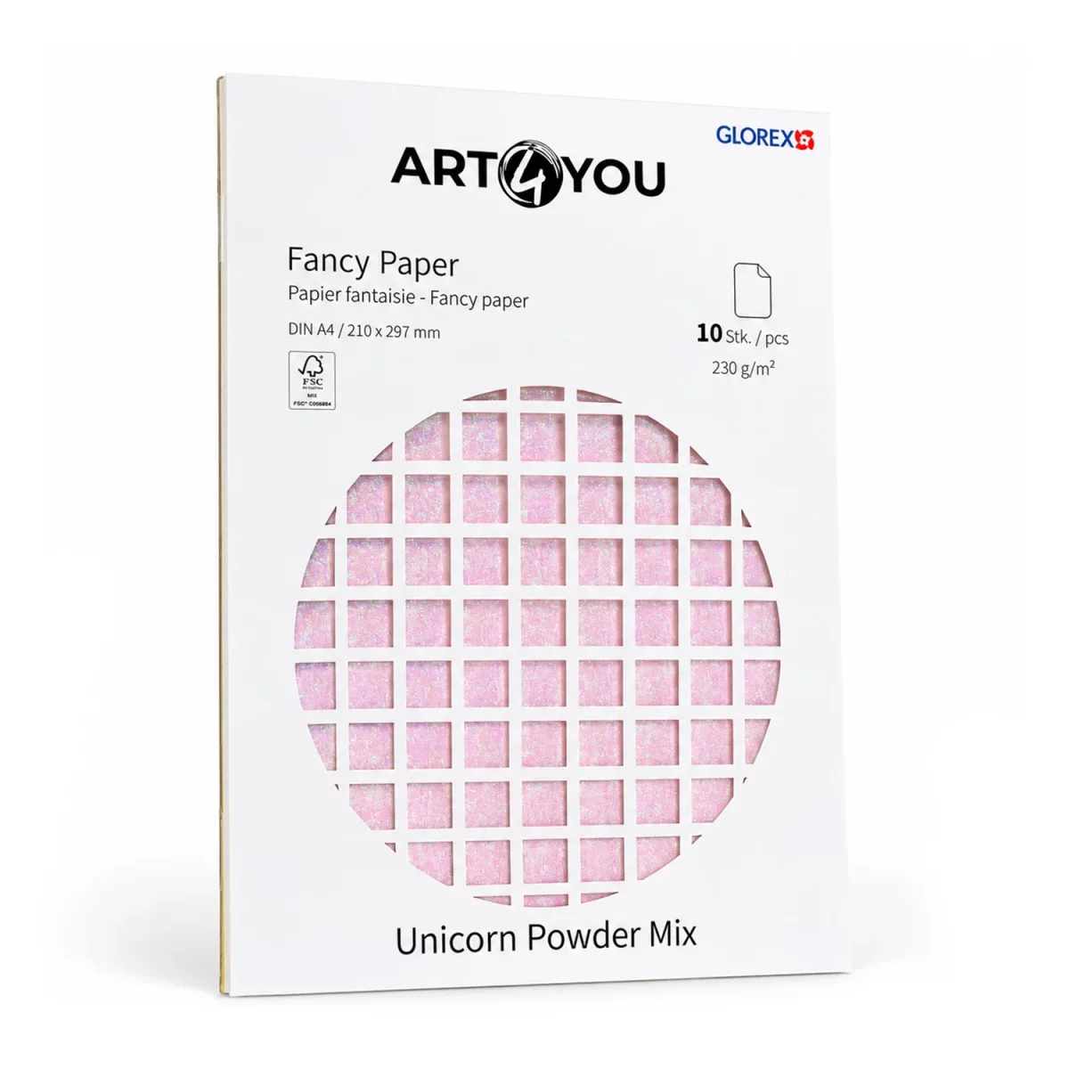 Artikelbild 1 des Artikels “Fancy Papier-Block, A4, Einhorn Powder, 10 Blatt, 230g “