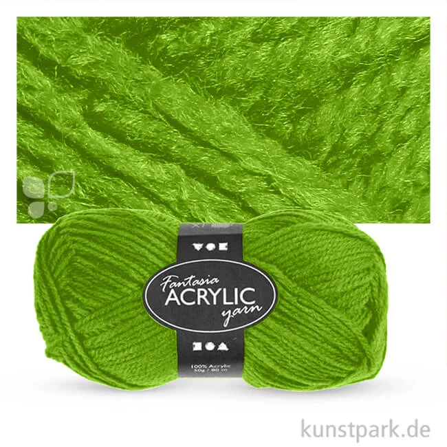 Artikelbild 1 des Artikels “Fantasia Wolle aus 100 % Polyacryl - 50 g 80 m | Hellgrün“