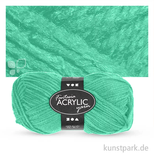 Artikelbild 1 des Artikels “Fantasia Wolle aus 100 % Polyacryl - 50 g 80 m | Mintgrün“