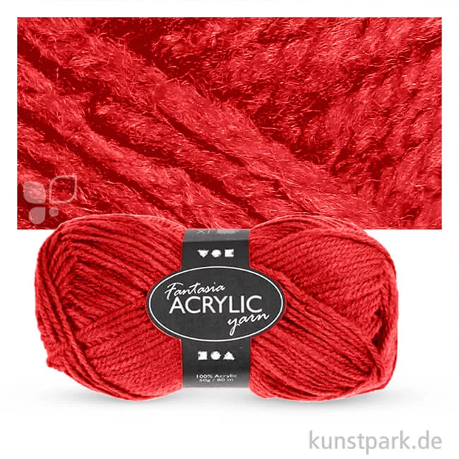 Artikelbild 1 des Artikels “Fantasia Wolle aus 100 % Polyacryl - 50 g 80 m | Rot“