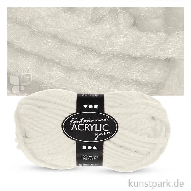Artikelbild 1 des Artikels “Fantasia Wolle Maxi aus 100 % Polyacryl - 50 g 35 m | Creme“