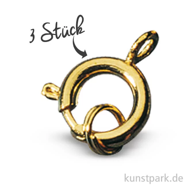 Artikelbild 1 des Artikels “Federringe mit Spaltring, 9 mm, 3 Stück Gold“
