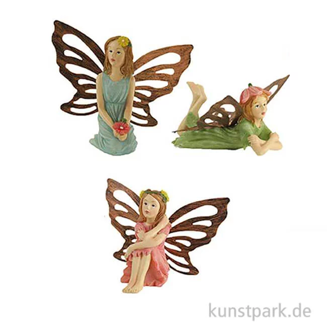 Artikelbild 1 des Artikels “Miniatur Feen mit Flügel, 6,7 cm, 3 Stück sortiert “