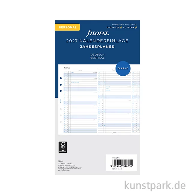 Artikelbild 1 des Artikels “FILOFAX Kalendereinlagen 2027 - Jahresplaner, Personal “