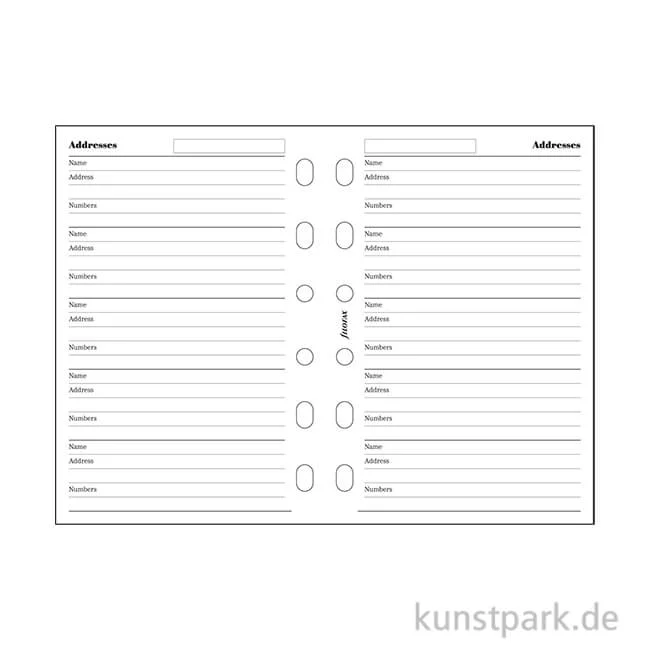 Artikelbild 1 des Artikels “FILOFAX Kalendereinlagen Name - Telefon - Adresse Pocket “