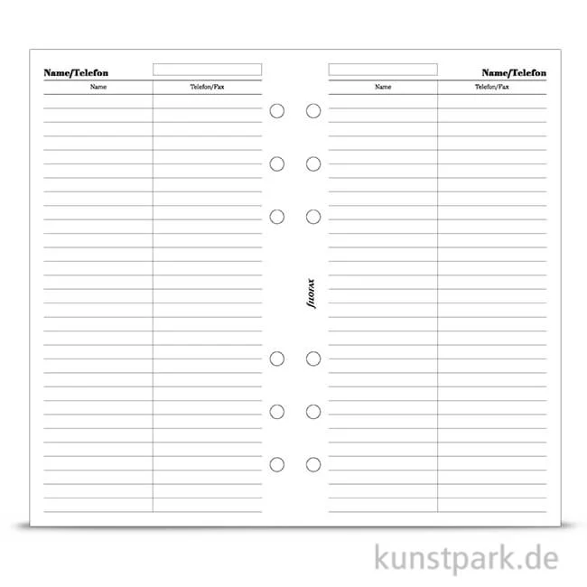 Artikelbild 1 des Artikels “FILOFAX Kalendereinlagen Name - Telefon Personal“