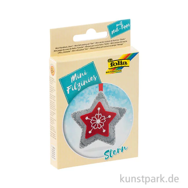 Artikelbild 1 des Artikels “Filz Bastelset - Mini Filzini, Stern, 13-teilig “