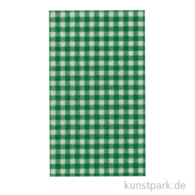 Artikelbild 1 des Artikels “Filz mit Karomuster, Gingham, 30 x 40 cm, 1 mm Grün, Weißgrau“