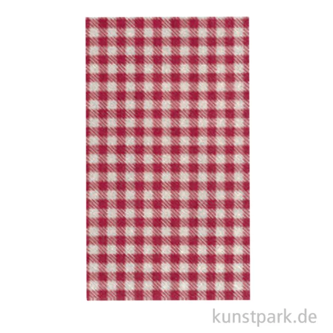 Artikelbild 1 des Artikels “Filz mit Karomuster, Gingham, 30 x 40 cm, 1 mm Rot, Weißgrau“