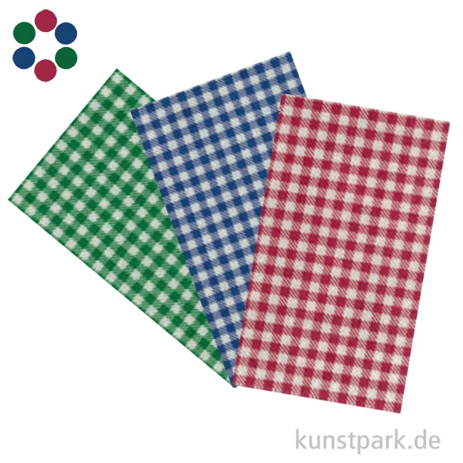 Artikelbild 1 des Artikels “Filz mit Karomuster, Gingham, 30 x 40 cm, 1 mm “