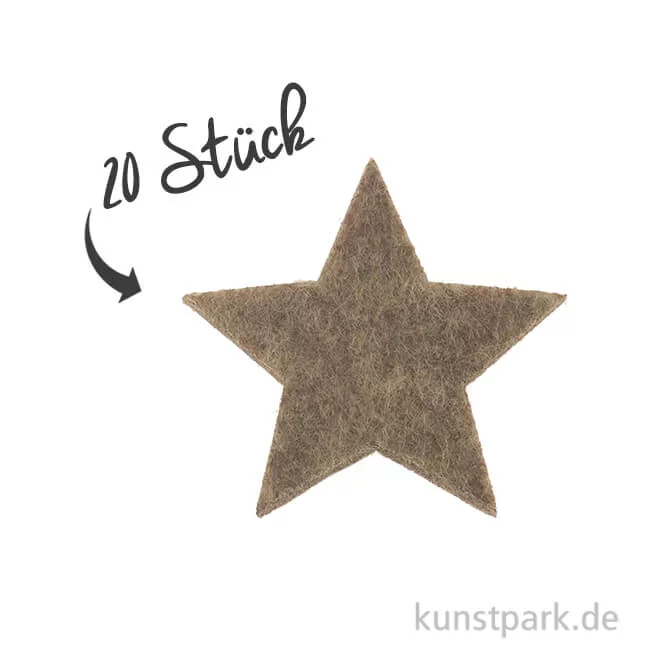 Artikelbild 1 des Artikels “Filz-Streuteile - Stern - grün meliert 1,5 x 1,5 x 0,3 cm - 20 Stück“