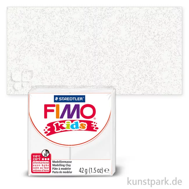 Artikelbild 1 des Artikels “FIMO Kids Knete 42 g Einzelfarbe | Weiß glitter“