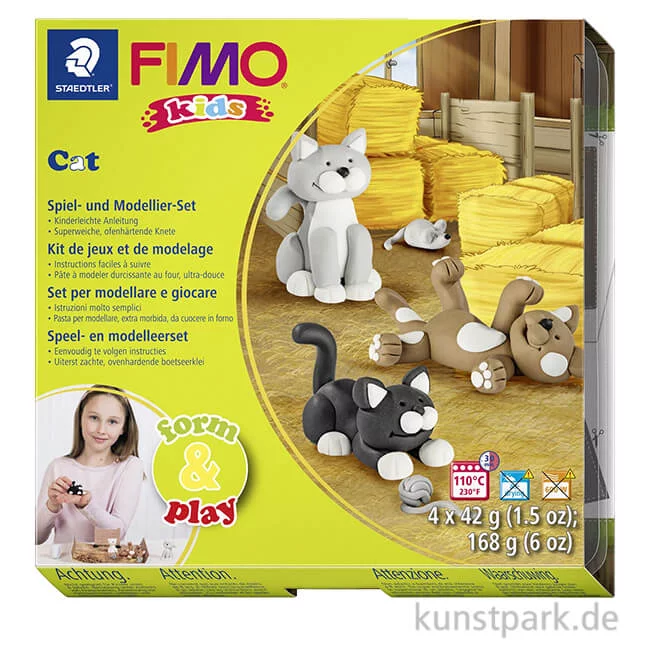 Artikelbild 1 des Artikels “FIMO Kids Form & Play - Cat, 4 x 42 g + Zubehör “