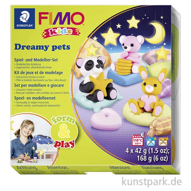 Artikelbild 1 des Artikels “FIMO Kids Form & Play - Dreamy Pets, 4 x 42 g + Zubehör “