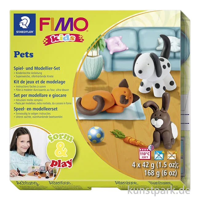 Artikelbild 1 des Artikels “FIMO Kids Form & Play - Pets, 4 x 42 g + Zubehör “