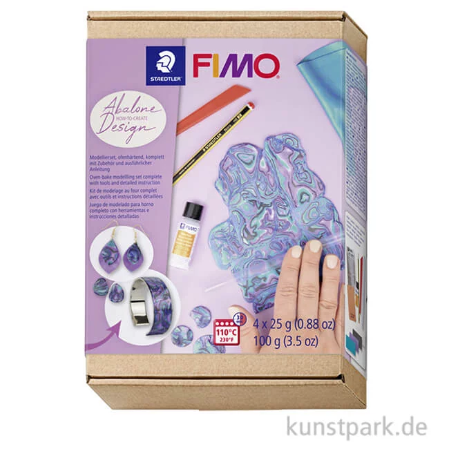 Artikelbild 1 des Artikels “FIMO Modellierset mit 4 x 25 g + Zubehör - Abalone Design “