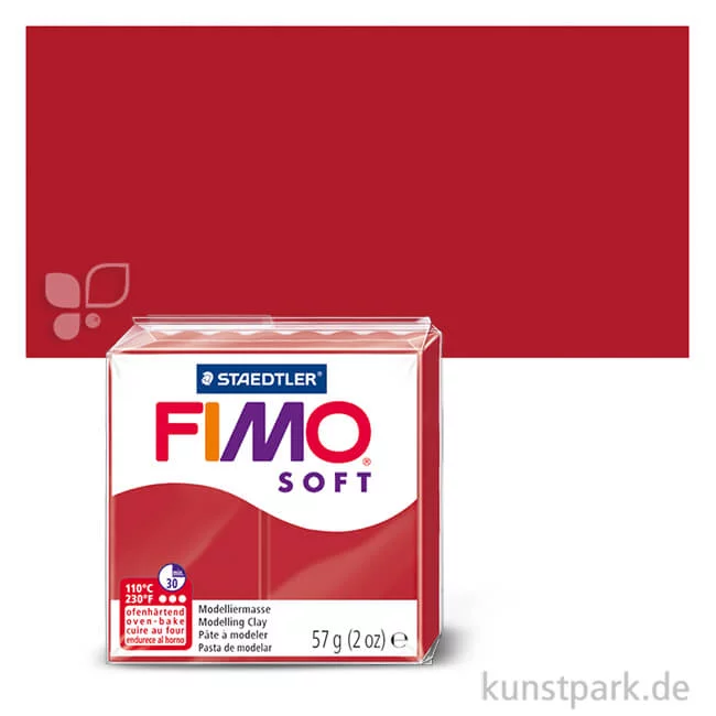 Artikelbild 1 des Artikels “FIMO soft Modelliermasse 57 g Einzelfarbe | Weihnachtsrot“
