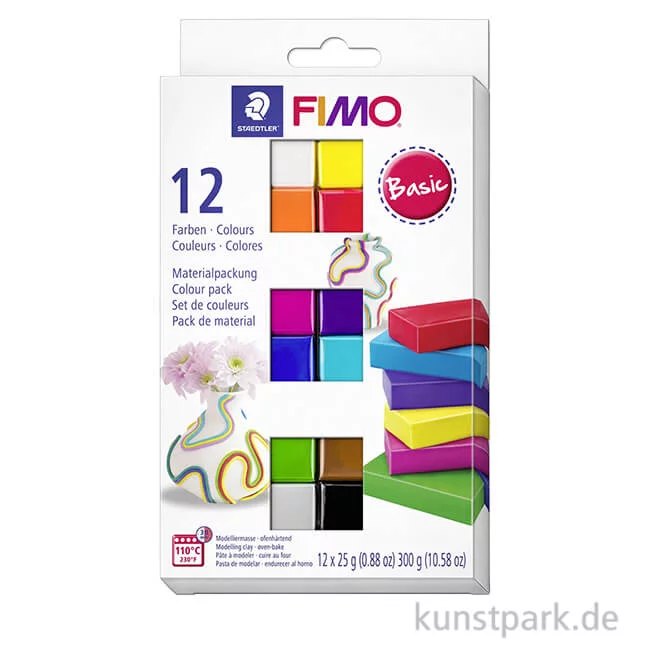 Artikelbild 1 des Artikels “FIMO soft Modelliermassen Set - Basic Colours, 12 x 25 g “