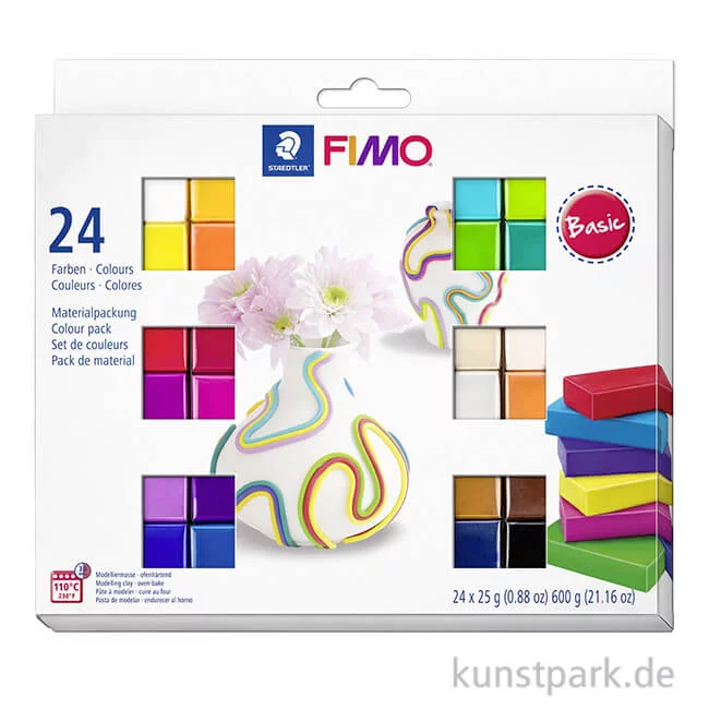 Artikelbild 1 des Artikels “FIMO soft Modelliermassen Set - Basic Colours, 24 x 25 g “
