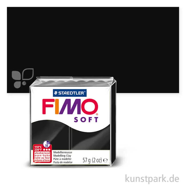 Artikelbild 1 des Artikels “FIMO soft Modelliermasse 57 g Einzelfarbe | Schwarz“