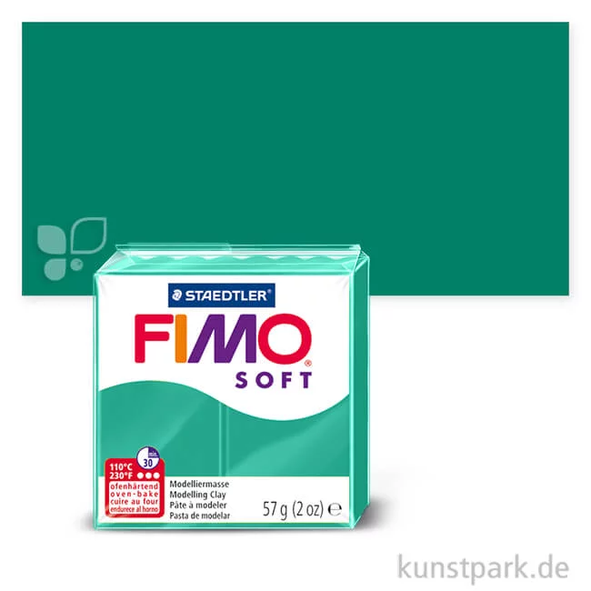 Artikelbild 1 des Artikels “FIMO soft Modelliermasse 57 g Einzelfarbe | Smaragd“