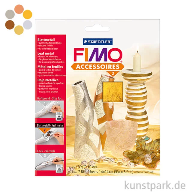 Artikelbild 1 des Artikels “FIMO Blattmetall, 10 Blatt, 14x14 cm “