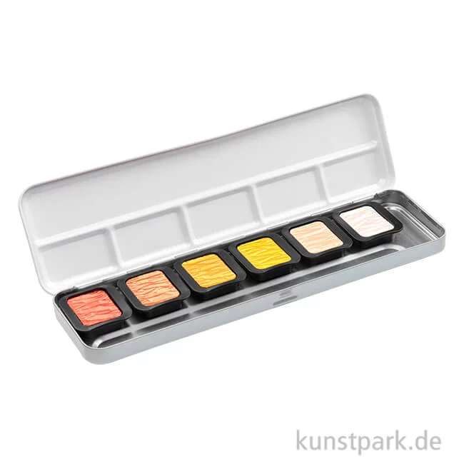 Artikelbild 1 des Artikels “FINETEC Perlglanzfarben in 6er Metallkasten - Metals Essential Serie “