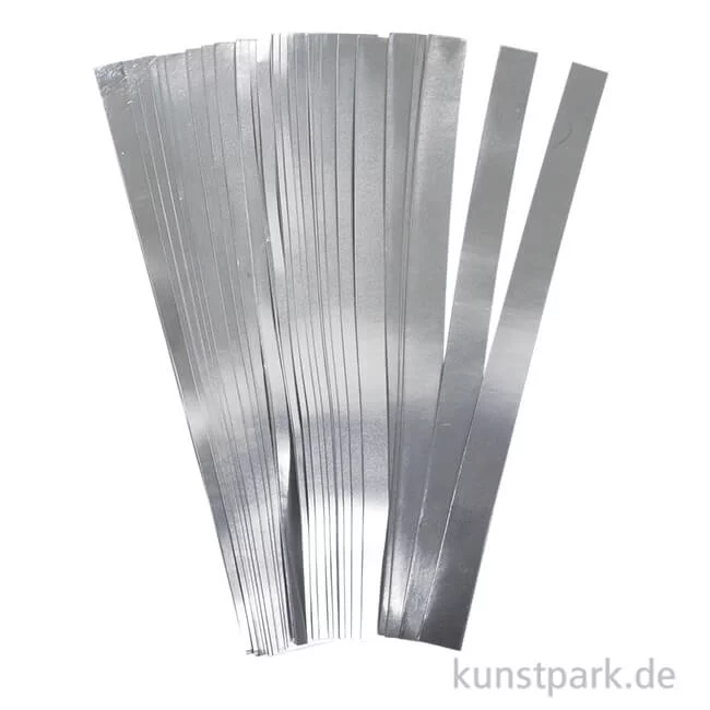 Artikelbild 1 des Artikels “Flechtstreifen für Fröbelsterne - Silber 10 mm - 100 Stück“