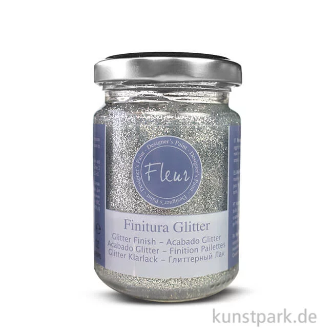 Artikelbild 1 des Artikels “FLEUR Chalky Look Glitter Finish, 130 ml Glitter Silver Glam“