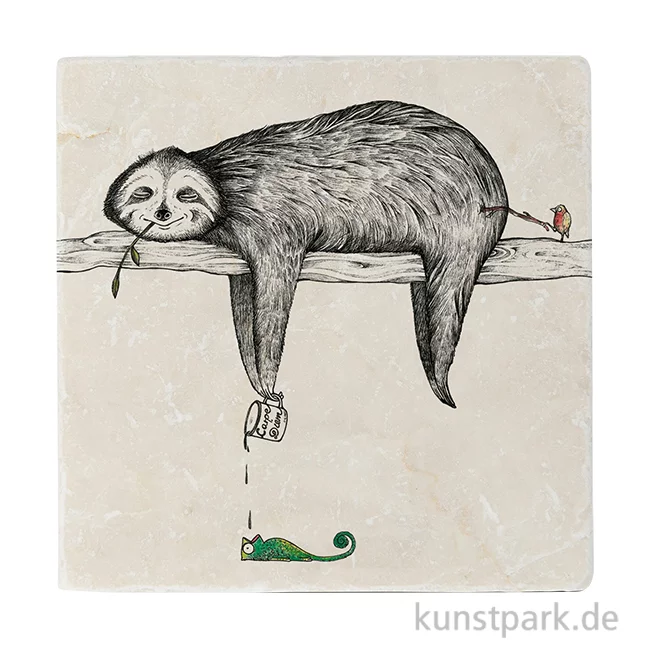 Artikelbild 1 des Artikels “Fliesenuntersetzer - Faultier, 10 x 10 cm “