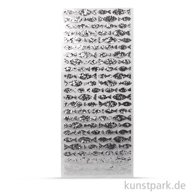 Artikelbild 1 des Artikels “Flitter-Sticker - Fische - silber “