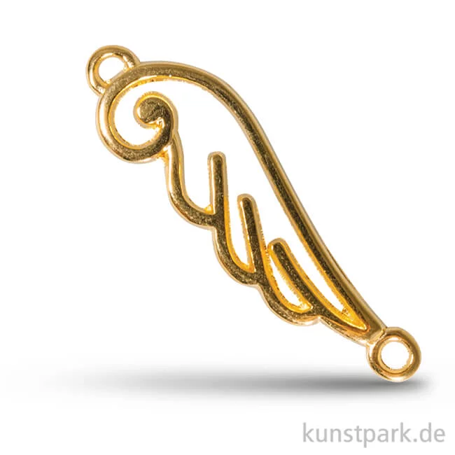 Artikelbild 1 des Artikels “Metall-Zierelement mit Ösen - Flügel geschwungen, 25 mm, 1 Stück “