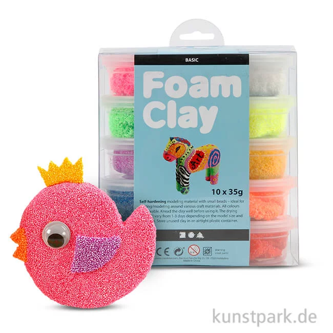 Artikelbild 1 des Artikels “Foam Clay Basic Sortiment mit 10 Stück 35g “