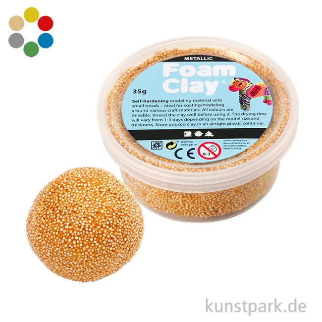 Artikelbild 1 des Artikels “Foam Clay Metallic - Modelliermasse mit kleinen Perlen, 35 g “