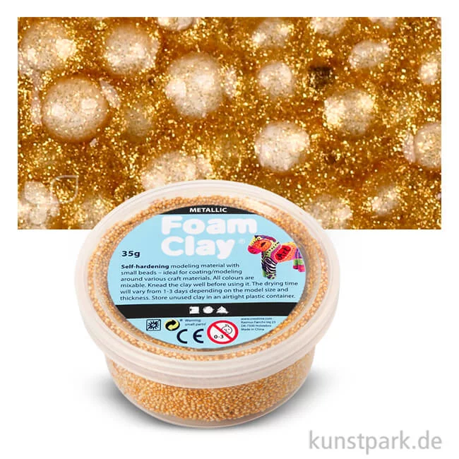 Artikelbild 1 des Artikels “Foam Clay Metallic - Modelliermasse mit kleinen Perlen, 35 g Gold“