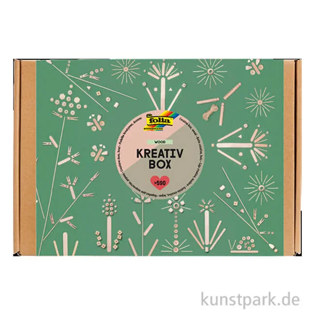 Artikelbild 1 des Artikels “folia Kreativ Box - Holz Bastelset, Natur, über 590 Teile “