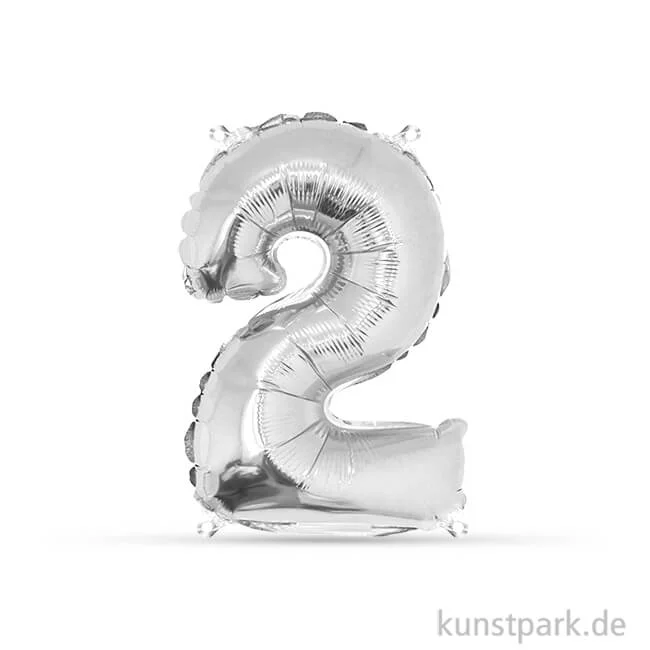 Artikelbild 1 des Artikels “Folienballon Zahl - Silber, 40 cm einzel | 2“