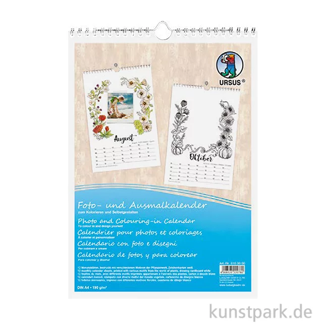 Artikelbild 1 des Artikels “Foto- und Ausmalkalender A4, Blumen & Pflanzen Motive “
