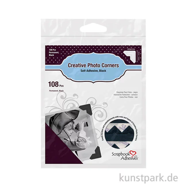 Artikelbild 1 des Artikels “Fotoecken selbstklebend, 12 mm, Schwarz, 108 Stück “