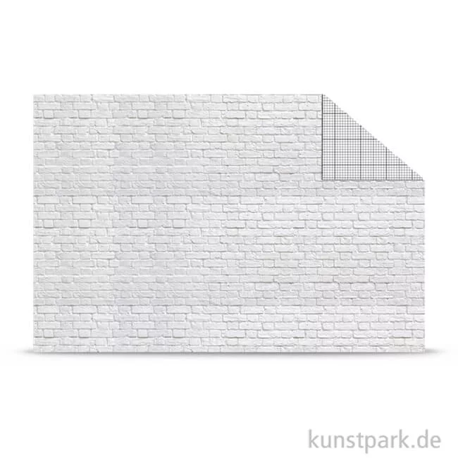 Artikelbild 1 des Artikels “Fotokarton Modellbau - DIN A4 Blatt | Bachsteine weiß“