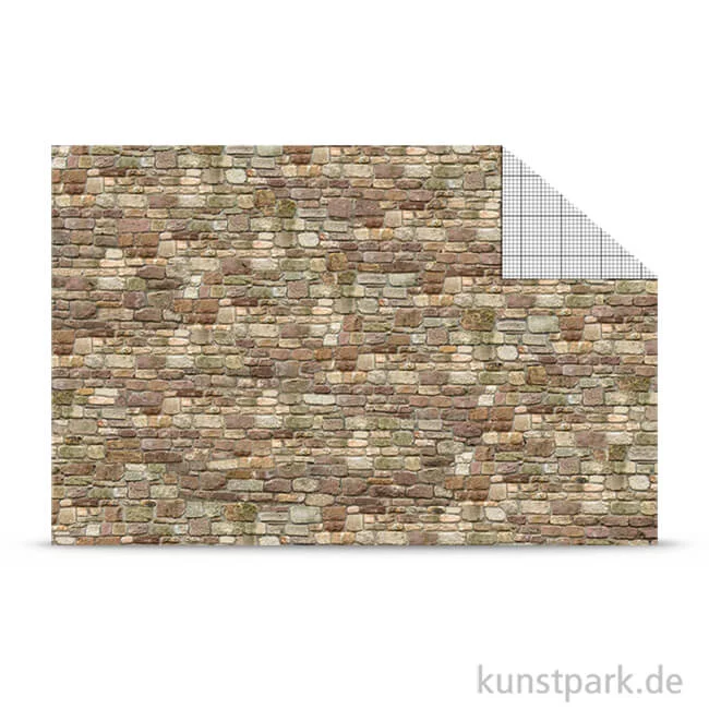 Artikelbild 1 des Artikels “Fotokarton Modellbau - DIN A4 Blatt | Mauerwerk“